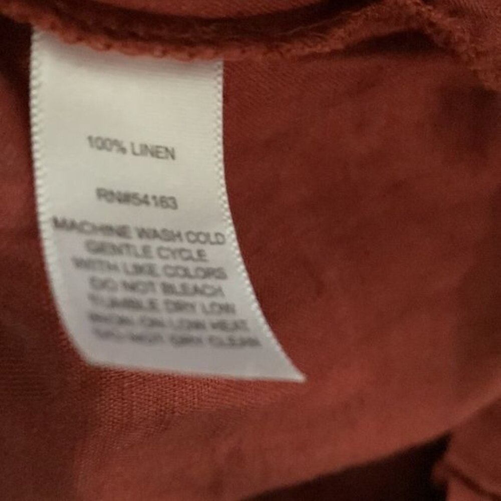 Marc New York Linen Rust Drawstring Jogger Pants … - image 2